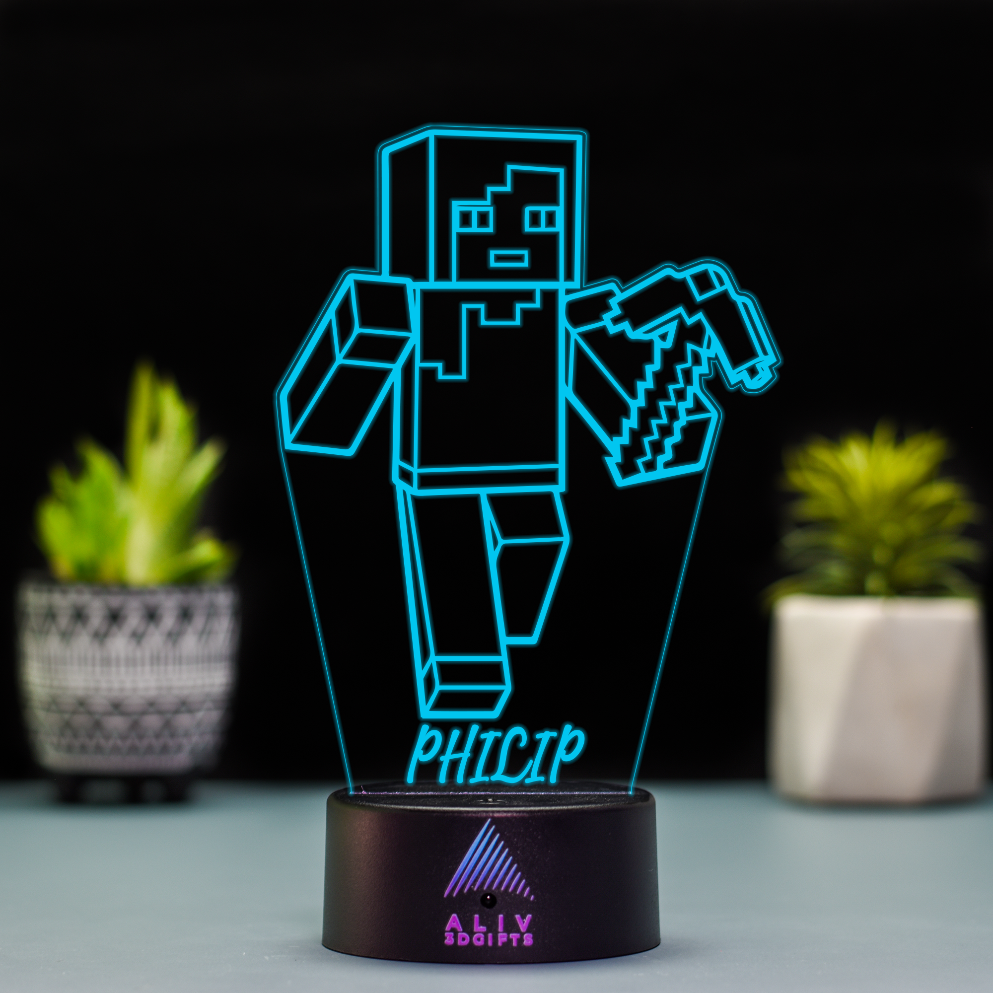 Lampă Led 3D - Minecraft 1