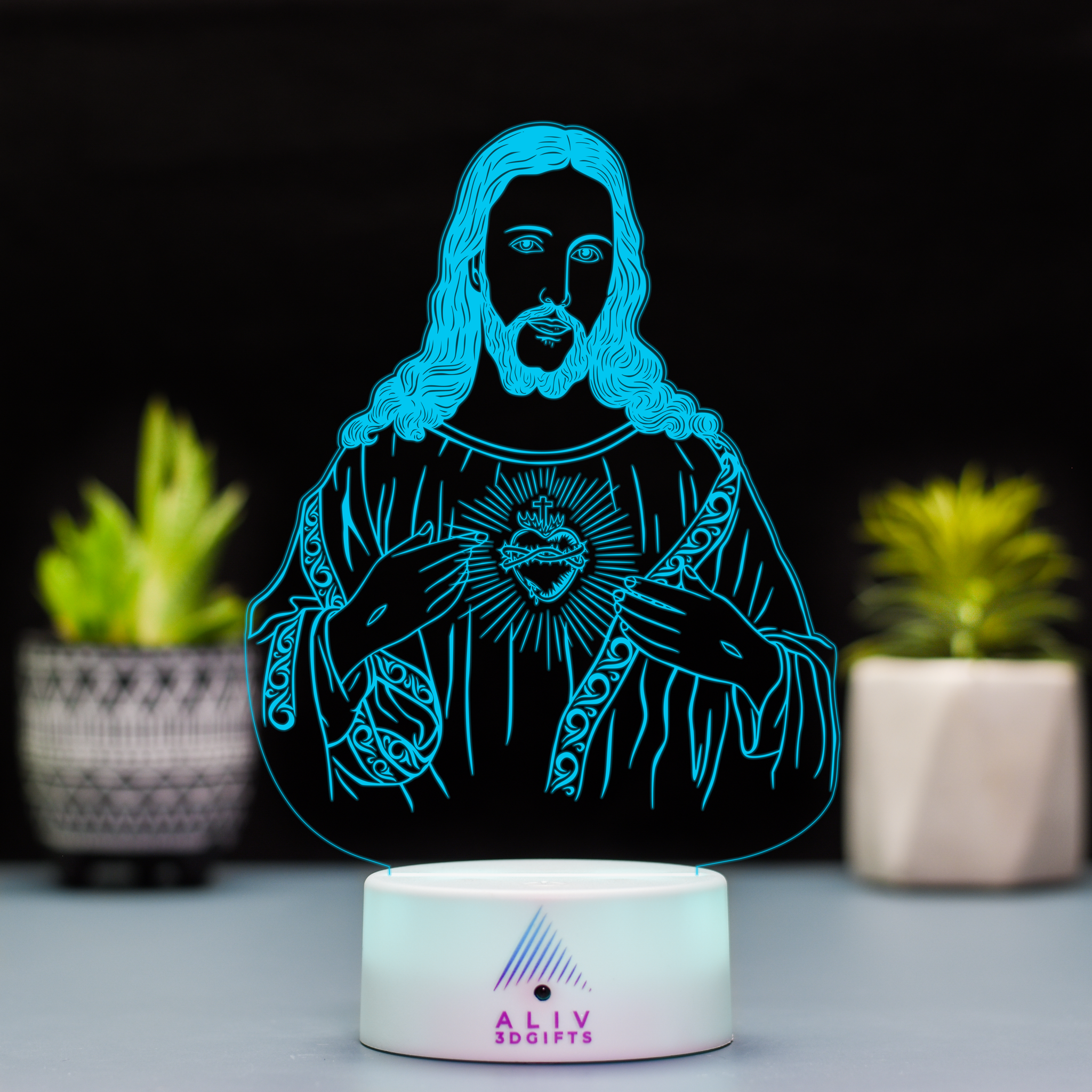 Lampă Led 3D - Iisus