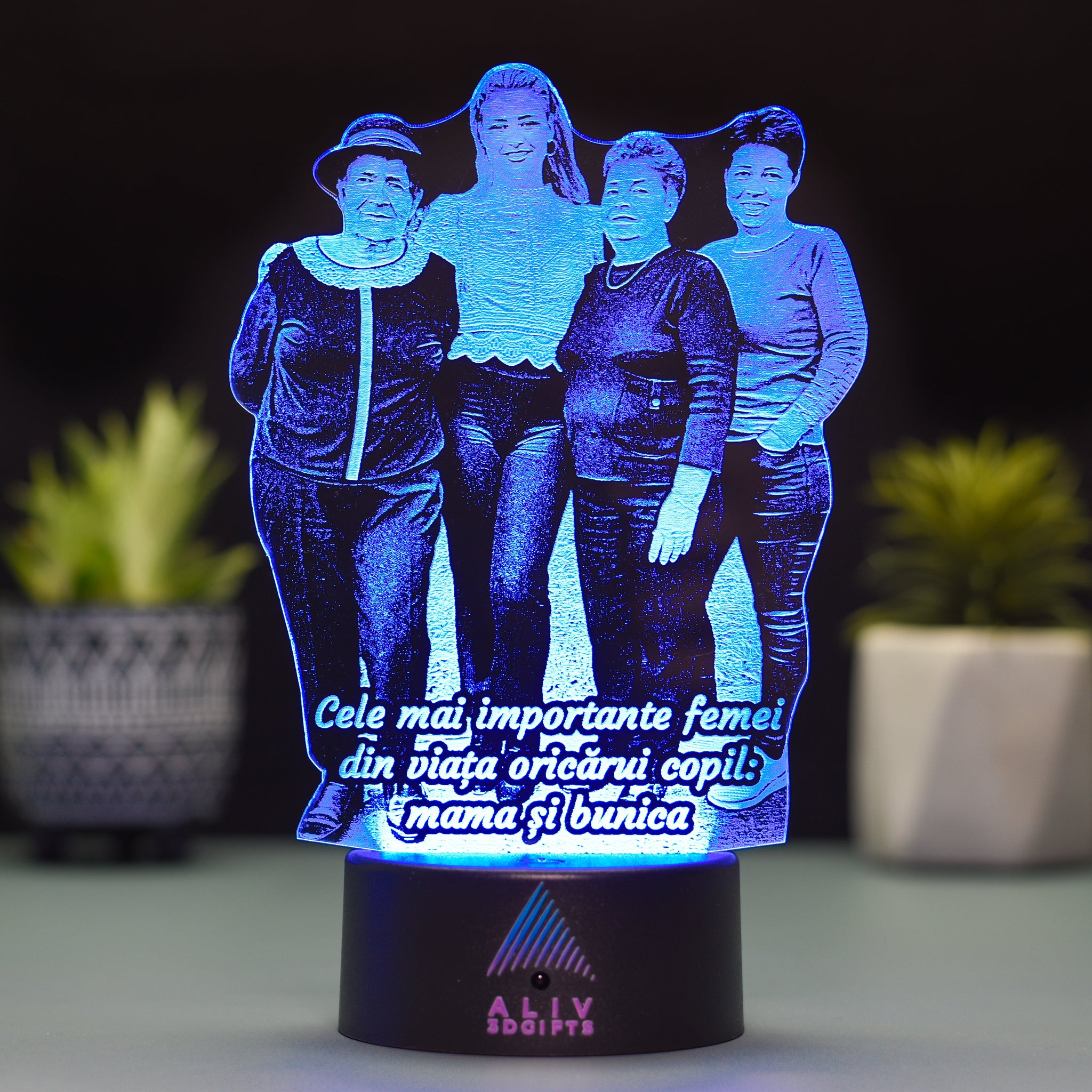 Lampă Led 3D - Familie + Mesaj Personalizat 2